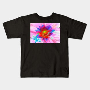 Dahlia, Dahlia, abstract, colorful, flower, bloom Kids T-Shirt